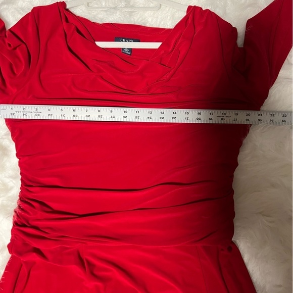 Chaps Women’s Solid Red Mid Length Dress, size XL - Picture 8 of 15